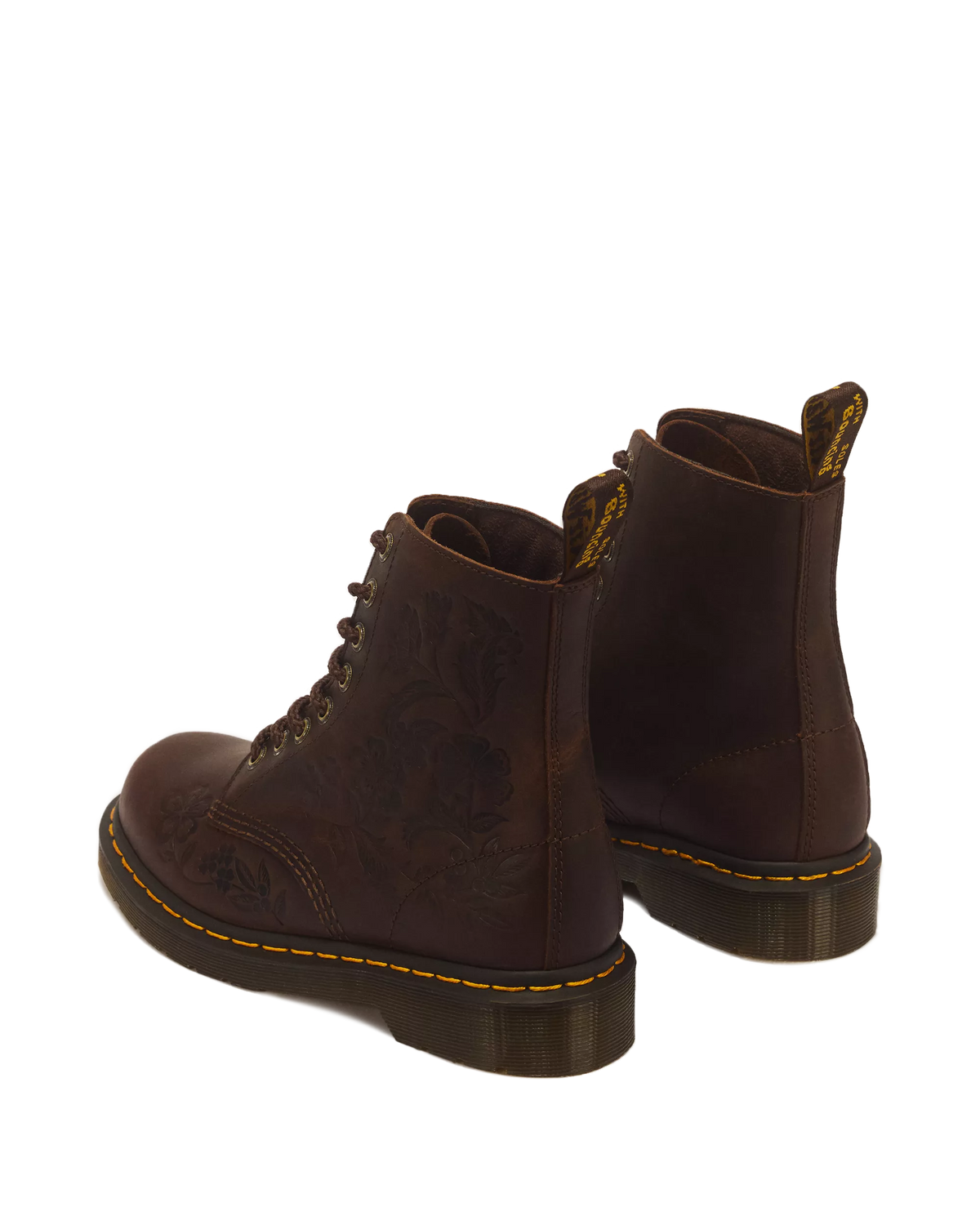 Dr. Martens naisten maiharit 1460 Pascal Deboss Floral, tummanruskea