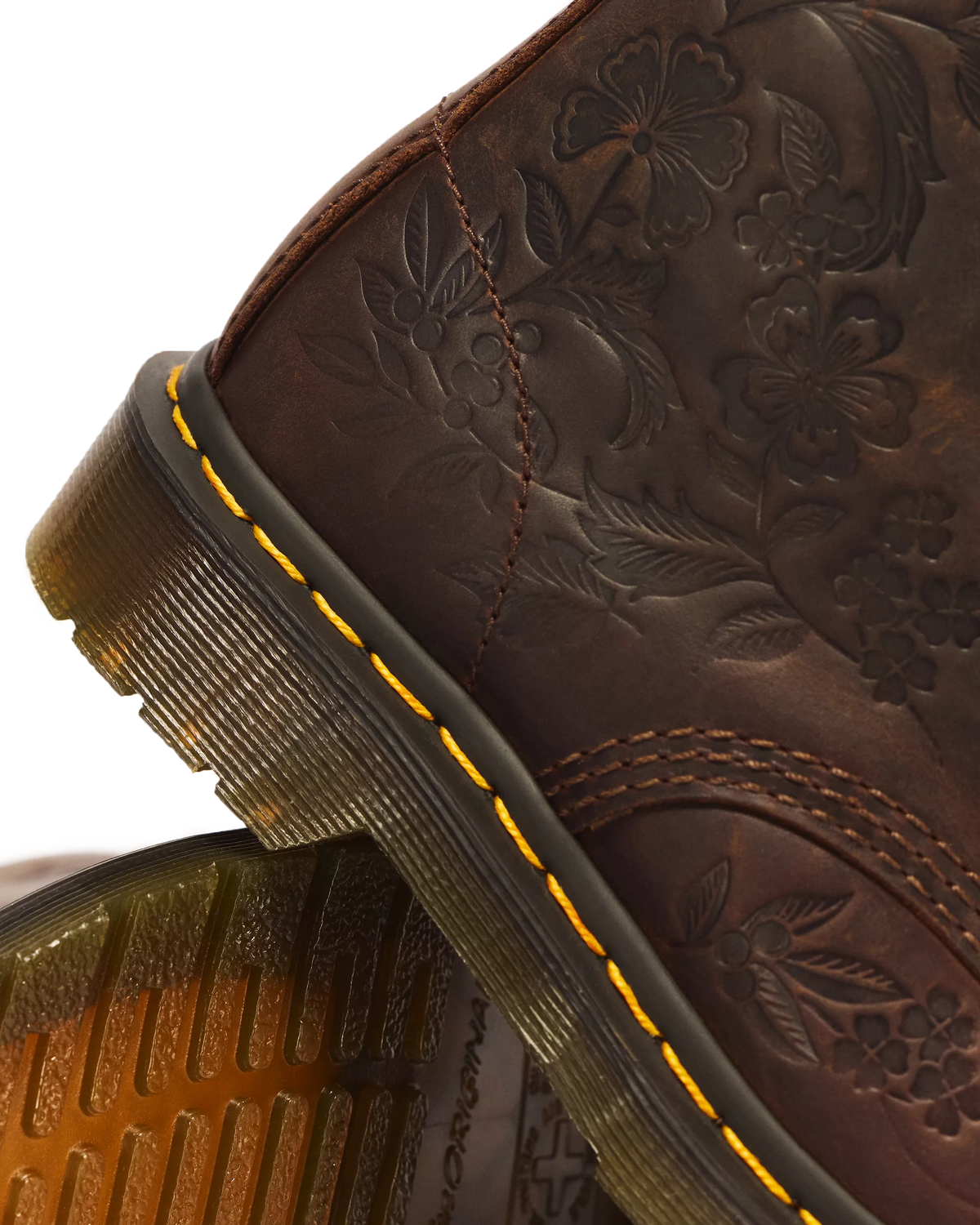 Dr. Martens naisten maiharit 1460 Pascal Deboss Floral, tummanruskea