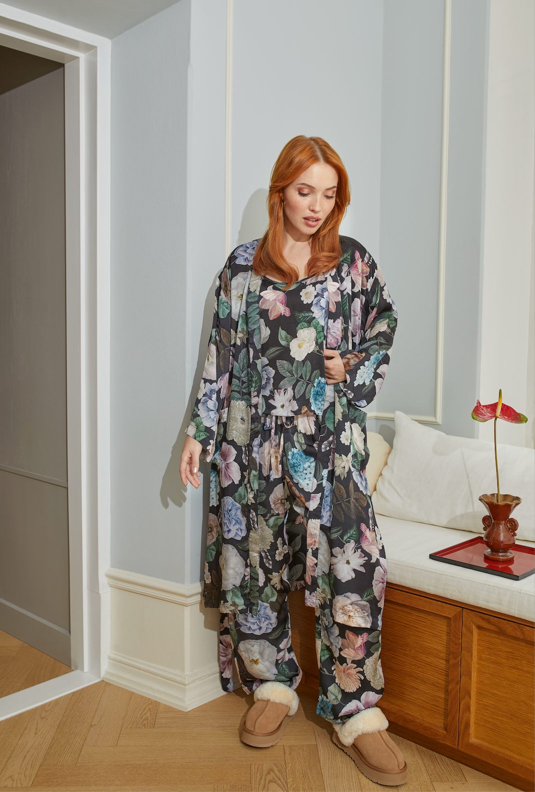 Klement naisten aamutakki Cloe Kimono, monivärinen kuosi