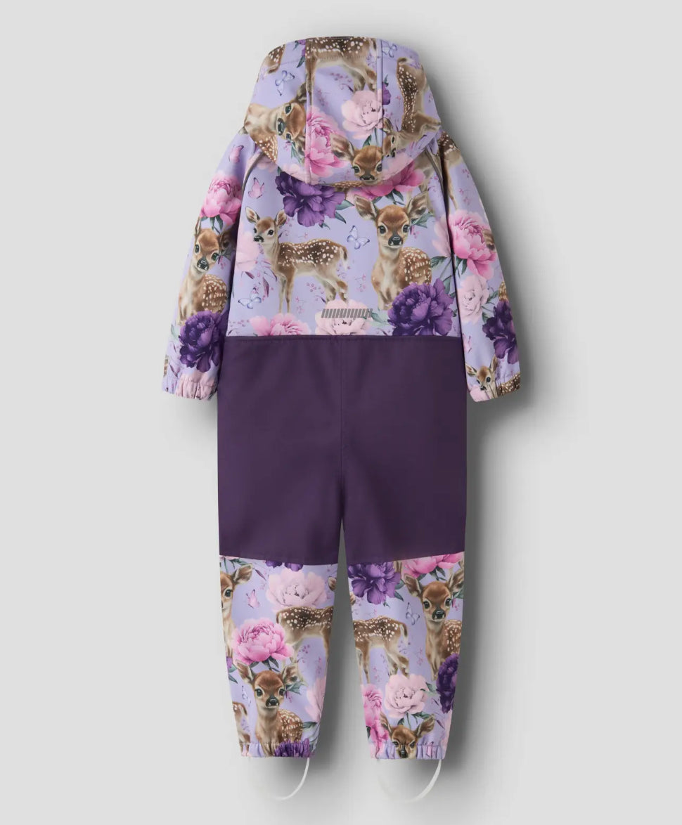 Name It lasten välikausihaalari Alfa Softshell Magic, liila kuosi