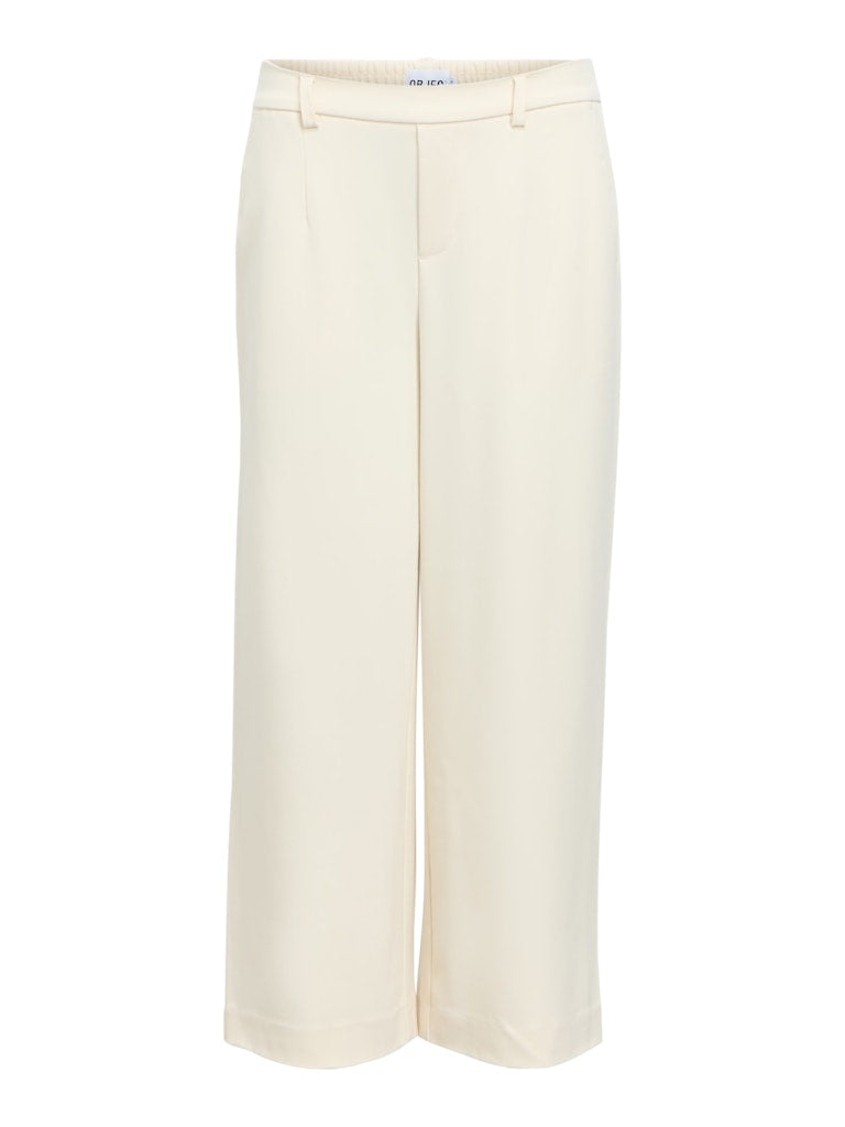 Object naisten housut OBJLisa Cropped Wide Pant Div, Sandshell