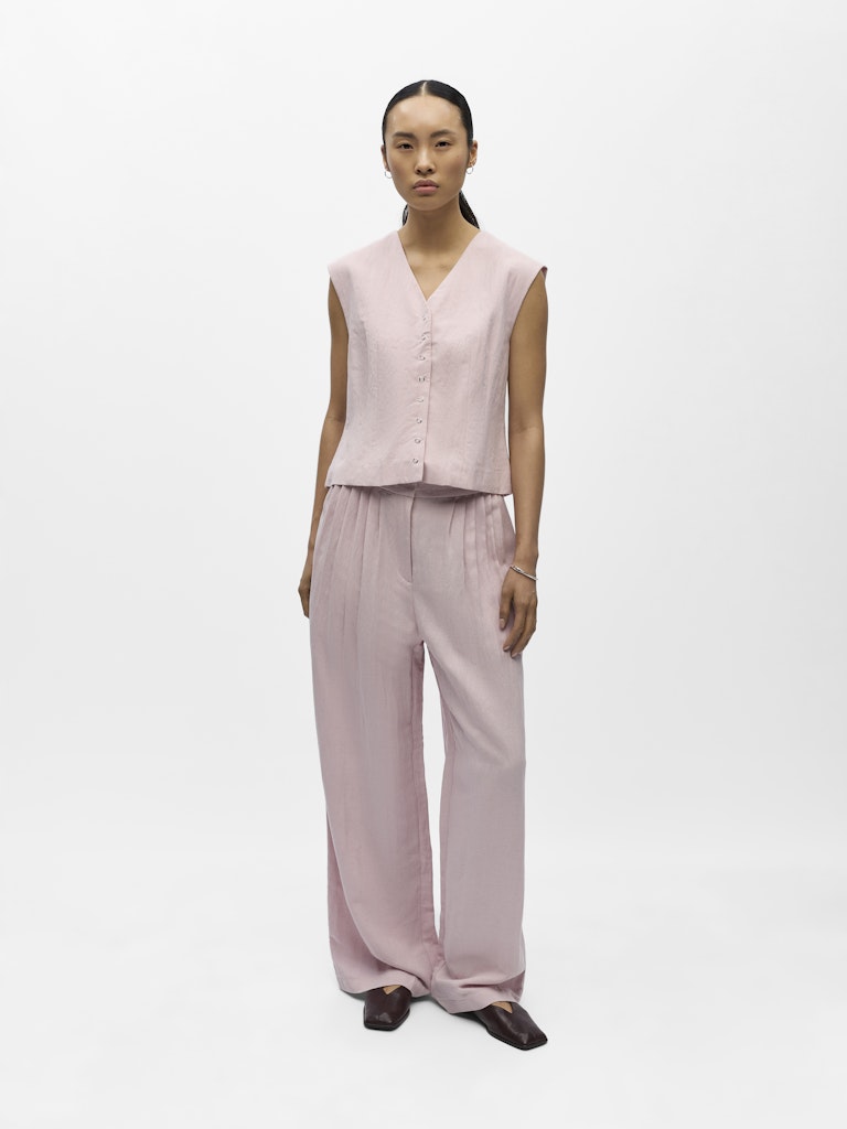 Object naisten liivi OBJMolly S/L RE Waistcoat 144, Pale Lilac