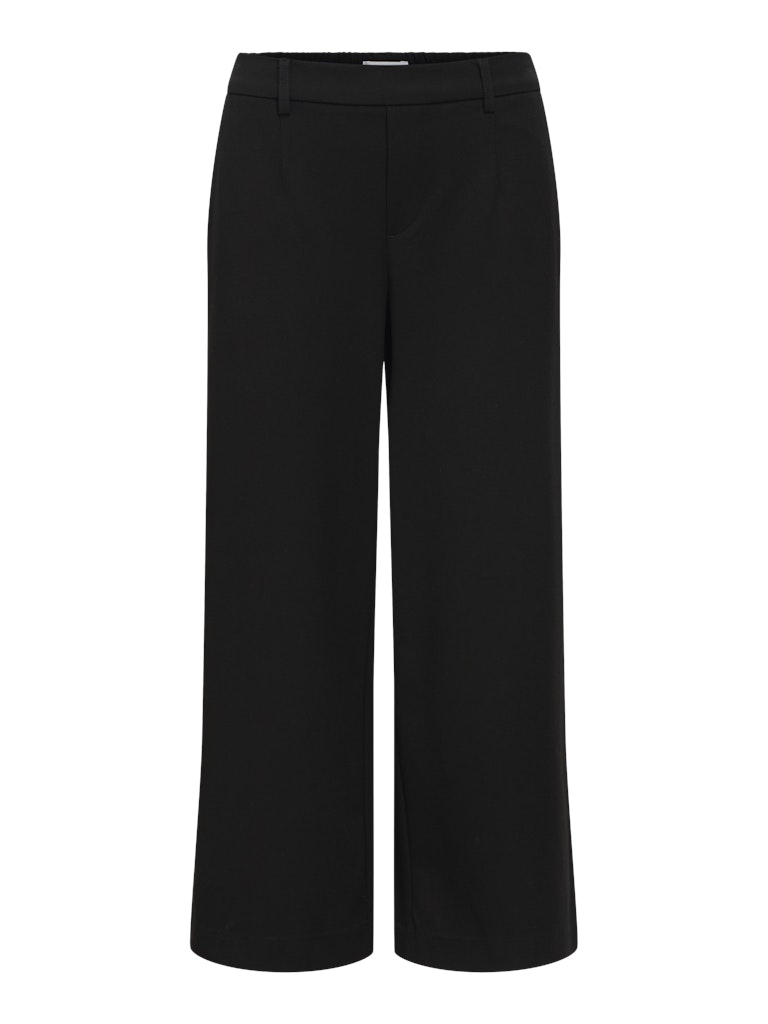 Object naisten housut OBJLisa Cropped Wide Pant Div, Black