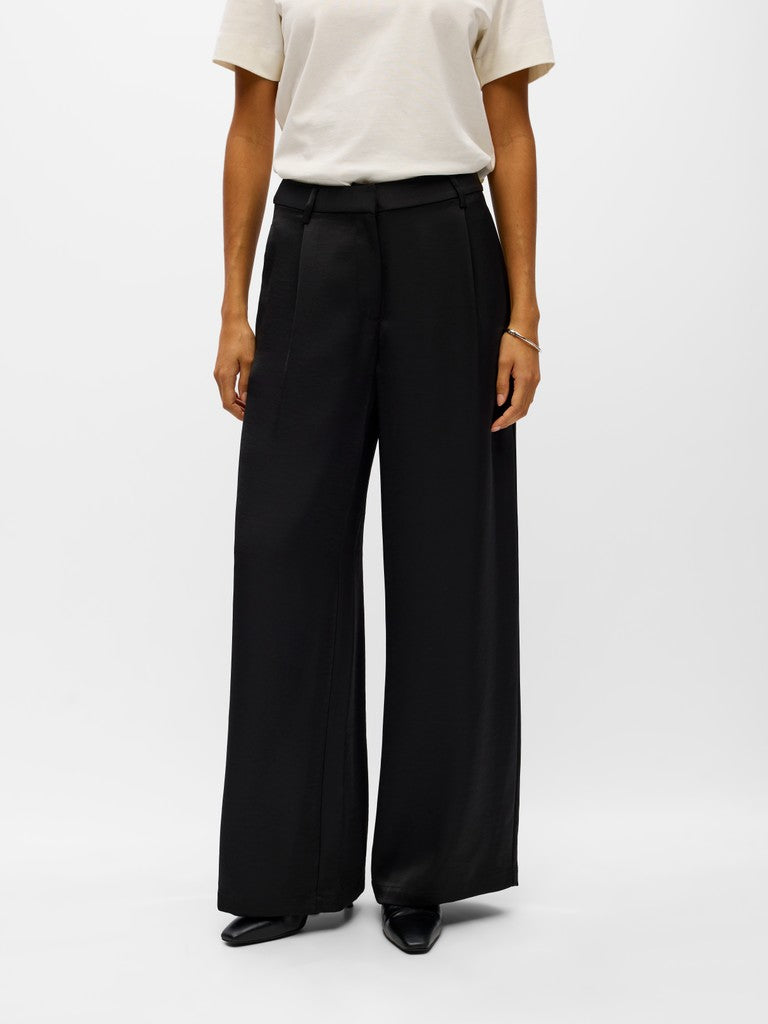 Object naisten housut Chilli Wide Pants, musta