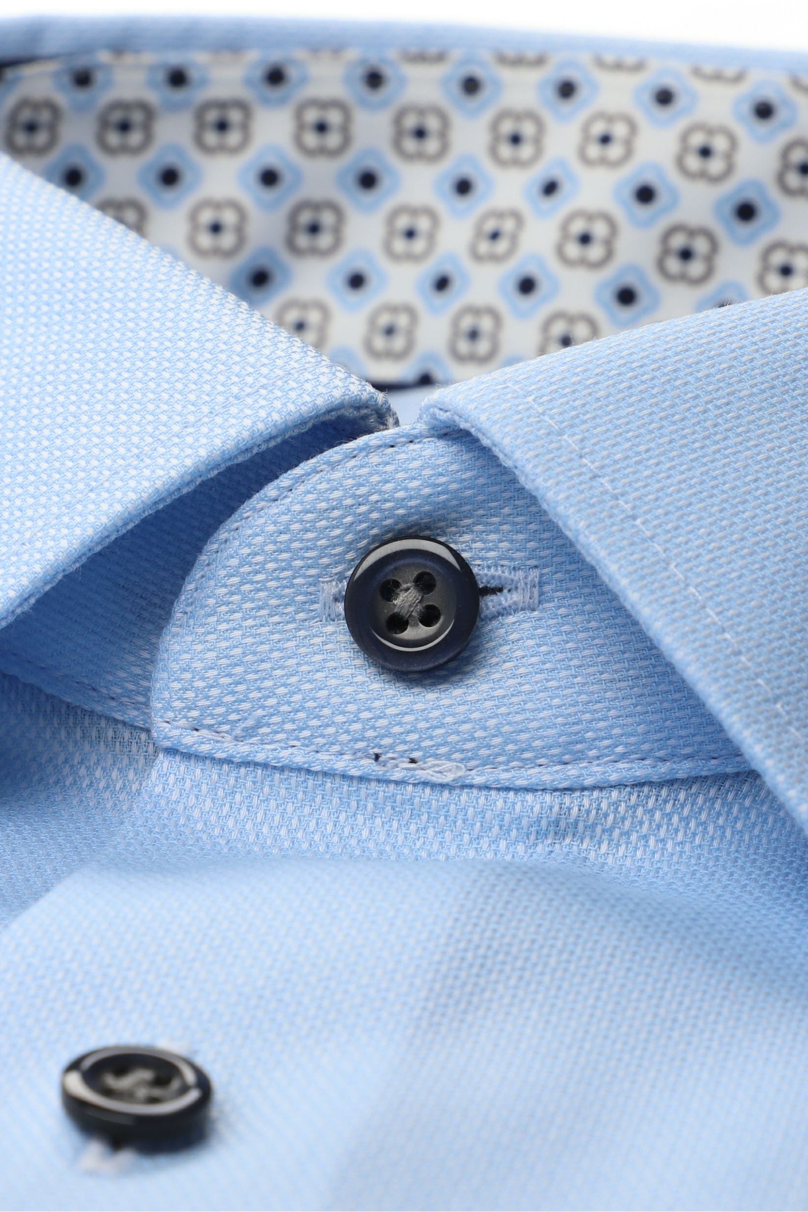 Olymp kauluspaita Luxor Modern Fit Contrast Print, vaaleansininen