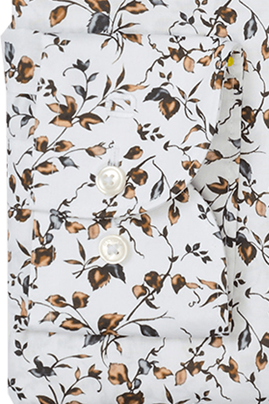 Olymp miesten kauluspaita Luxor Modern Fit Floral Non Iron +hiha, valkopohjainen kuosi