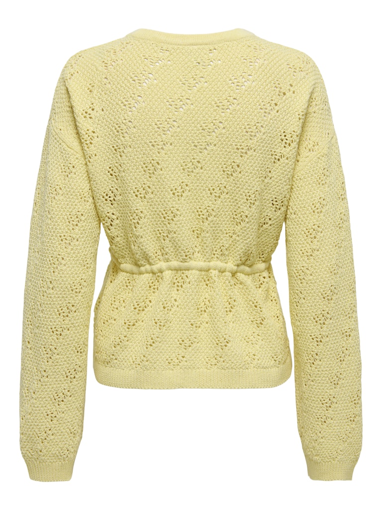 Only naisten neuletakki ONLELKE LIFE LS CARDIGAN CC KNT, keltainen