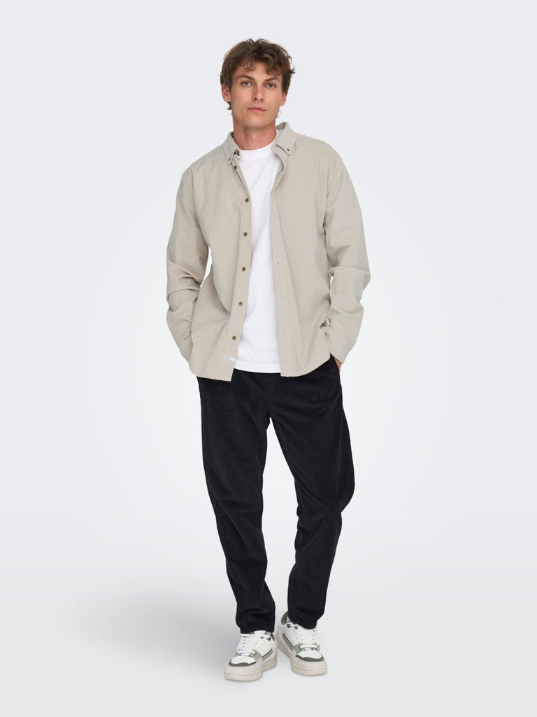 Only & Sons miesten kauluspaita Michael, Silver Lining