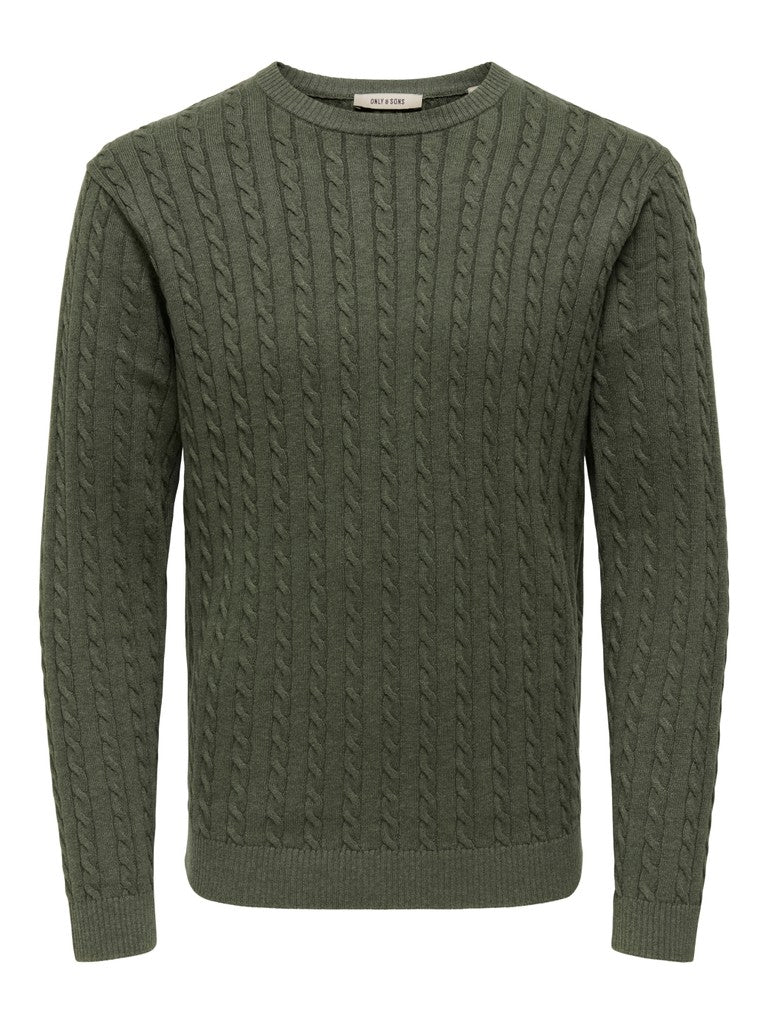 Only and Sons miesten neulepusero Loui, Castor Gray Melange