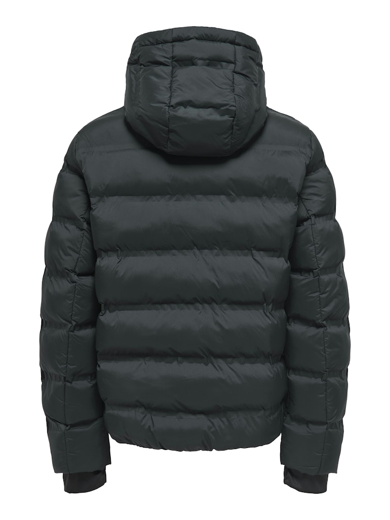 Only and Sons miesten takki K UNION SEAMLES LIFE HOOD PUFFER JACKET, musta