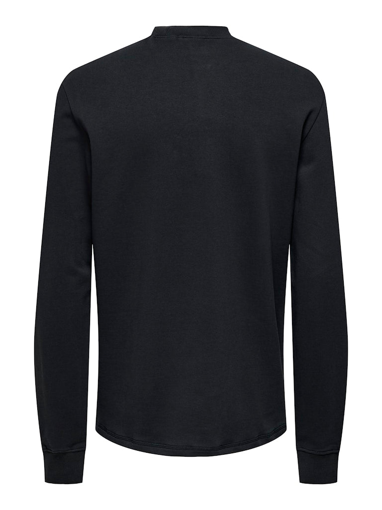 Only and Sons miesten paita, ONSAIDAN REG LS SWEAT Jet Black
