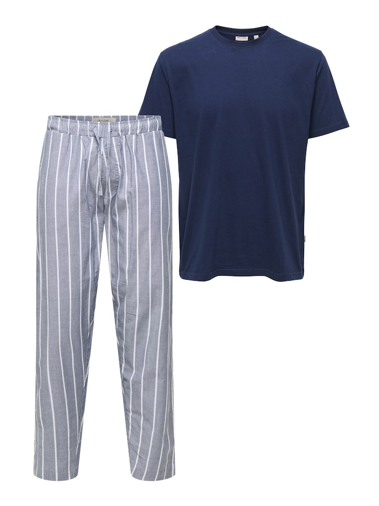 Only and Sons miesten pyjamasetti ONSBILLIE PANT LOUNGE GIFTBOX, Pageant Blue