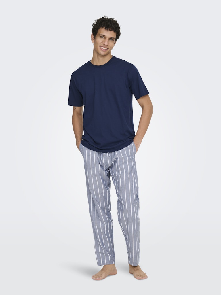 Only and Sons miesten pyjamasetti ONSBILLIE PANT LOUNGE GIFTBOX, Pageant Blue