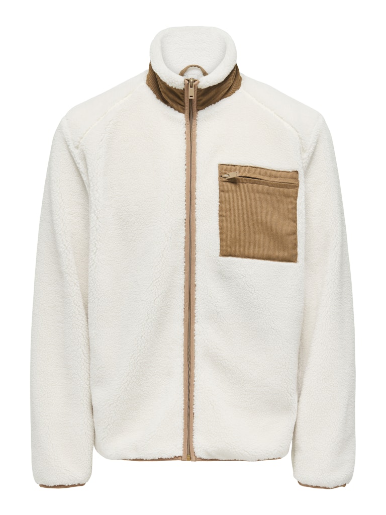 Only and Sons teddy-takki K Dallas Sherpa, corduroy white
