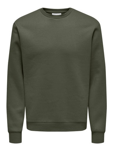 Only and Sons miesten collegepaita Onsceres Crew Neck, Beluga