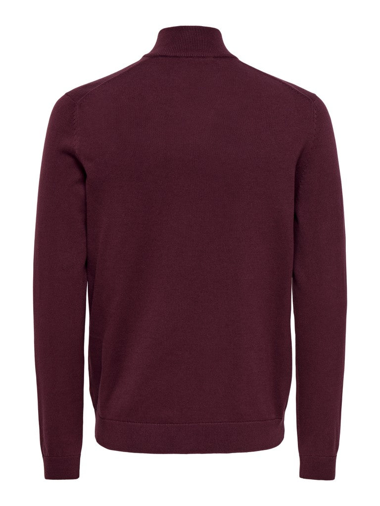 Only and Sons miesten neulepusero Alex Half Zip, Port Royale