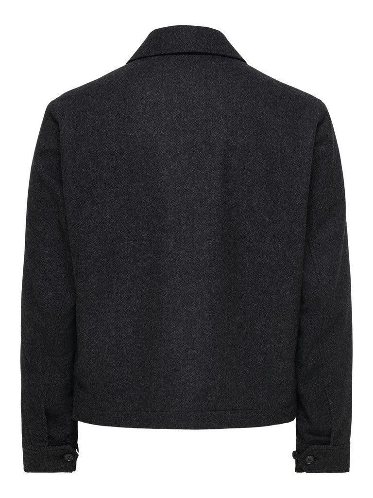 Only and Sons miesten villakangastakki Owen, Black Melange