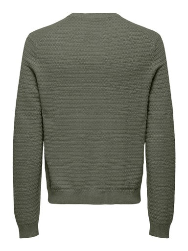 Only and Sons miesten neulepusero Loui, Castor Gray