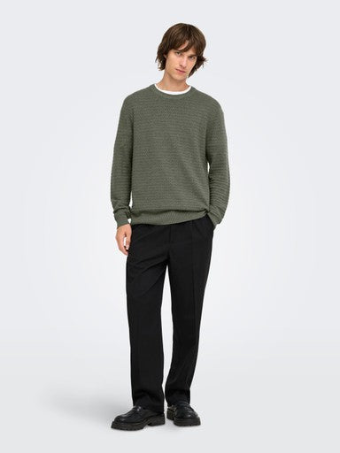 Only and Sons miesten neulepusero Loui, Castor Gray
