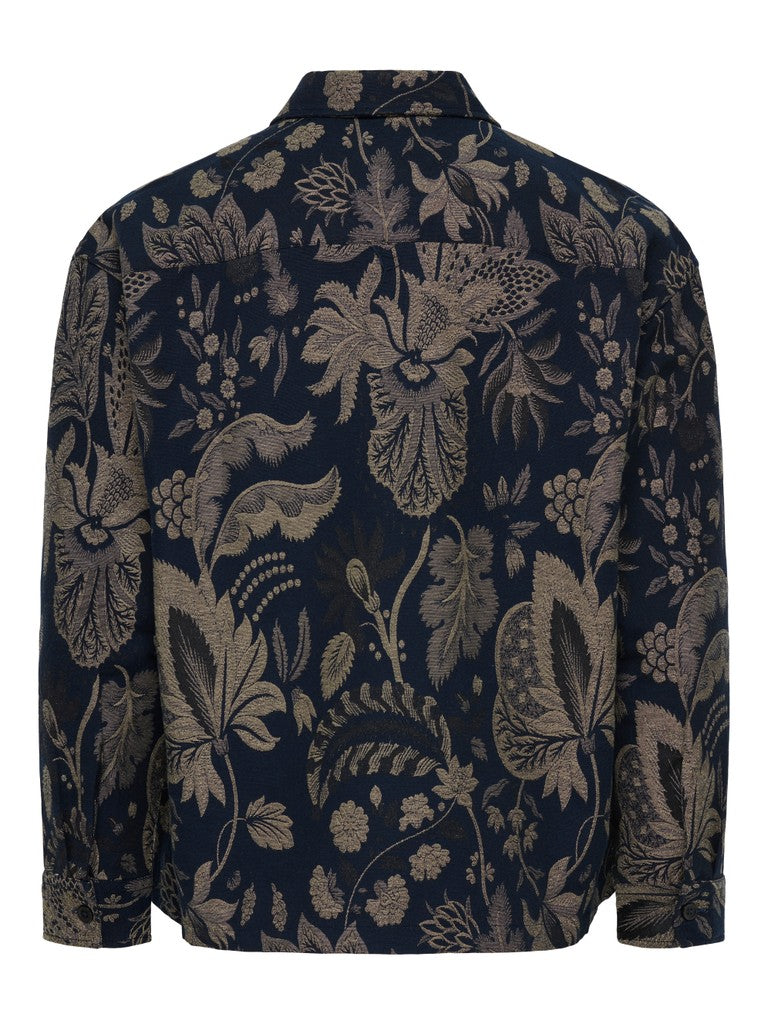 Only and Sons miesten paitatakki Freddy Loose Overshirt, Navy Blazer