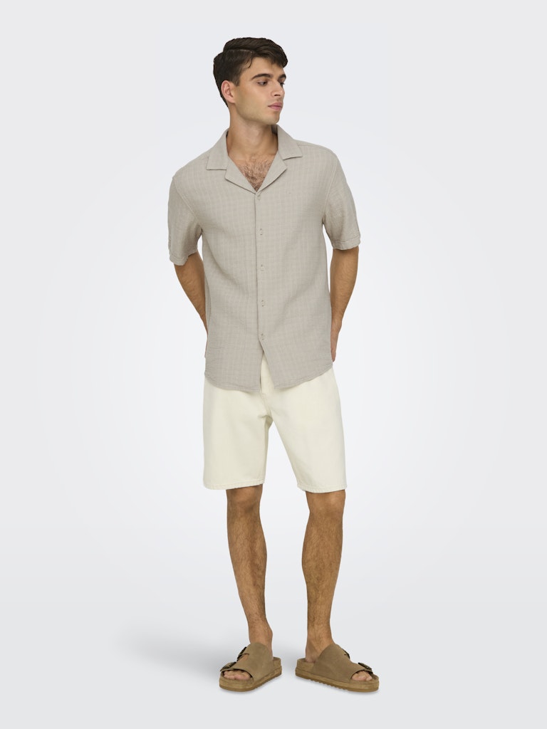 Only & Sons miesten farkkushortsit OnsEdge Pim, Ecru
