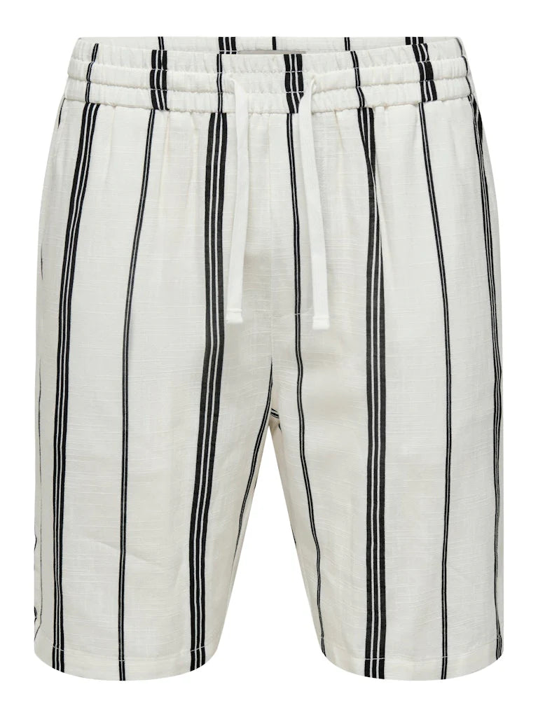 Only and Sons miesten shortsit Onstinus Stepan, Cloud Dancer Jet Black