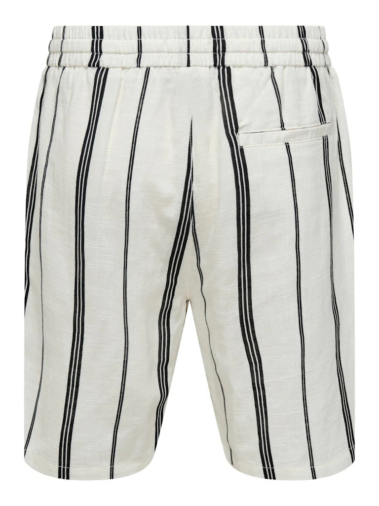 Only and Sons miesten shortsit Onstinus Stepan, Cloud Dancer Jet Black