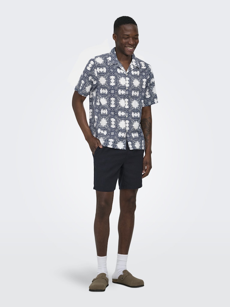 Only and Sons miesten kauluspaita ONSCaiden, Gardenia Blue Nights