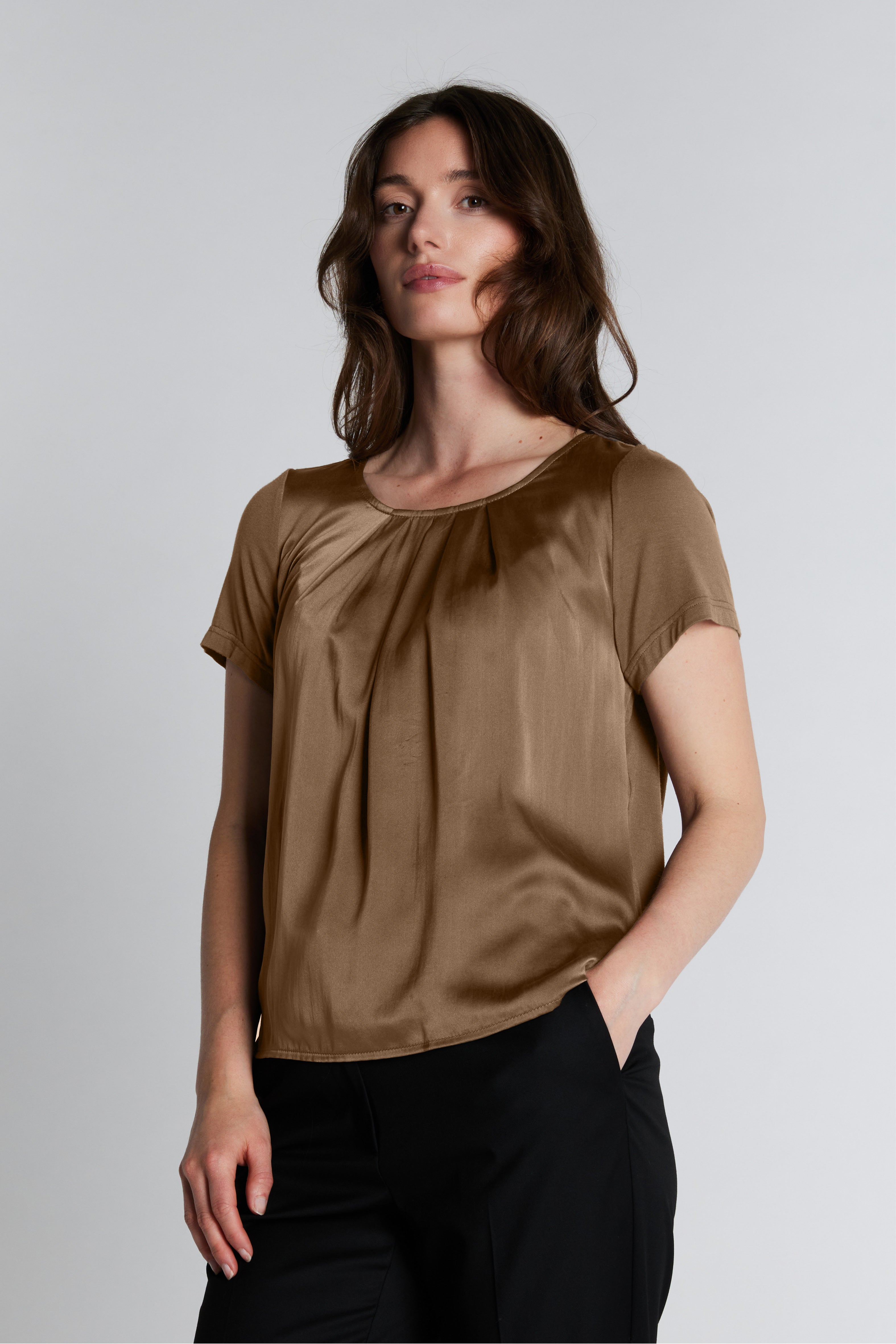 Philosophy Blues Original naisten pusero Meise Top, tummanruskea