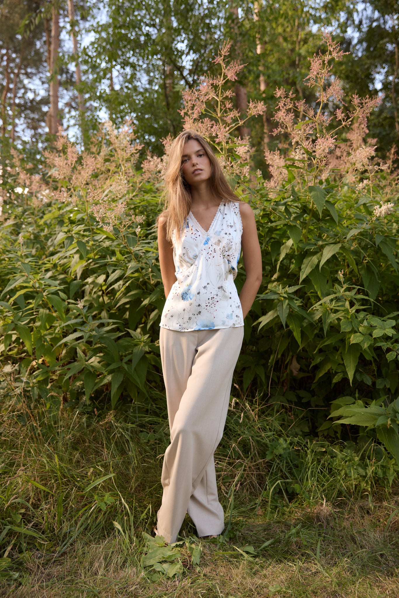 Philosophy Blues Original naisten suorat housut PBO, vaalea beige