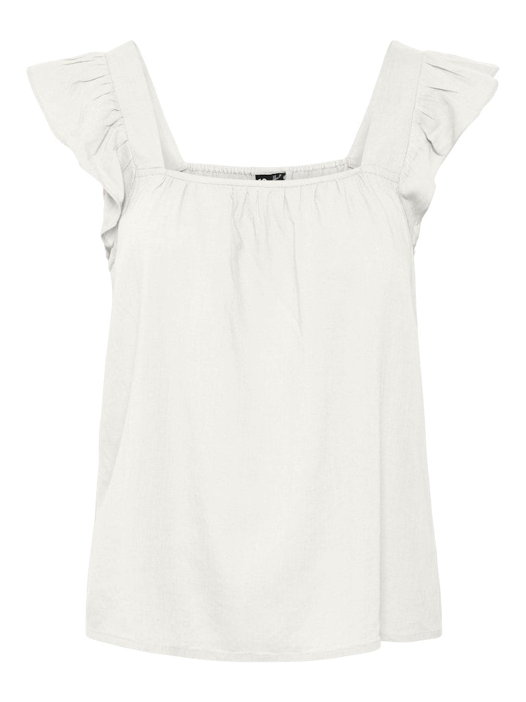 Pieces naisten toppi PCPIA SL Top, valkoinen