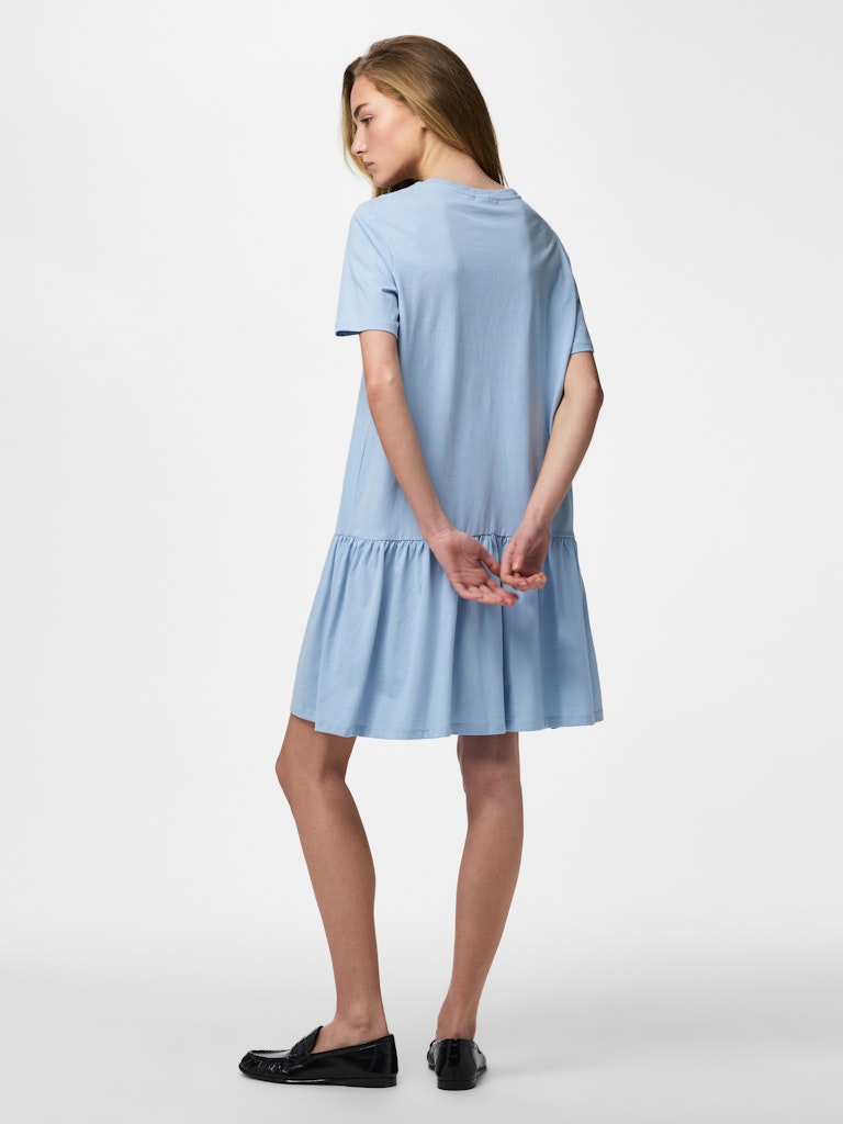 Pieces mekko PCDisso SS O-Neck Dress, vaaleansininen