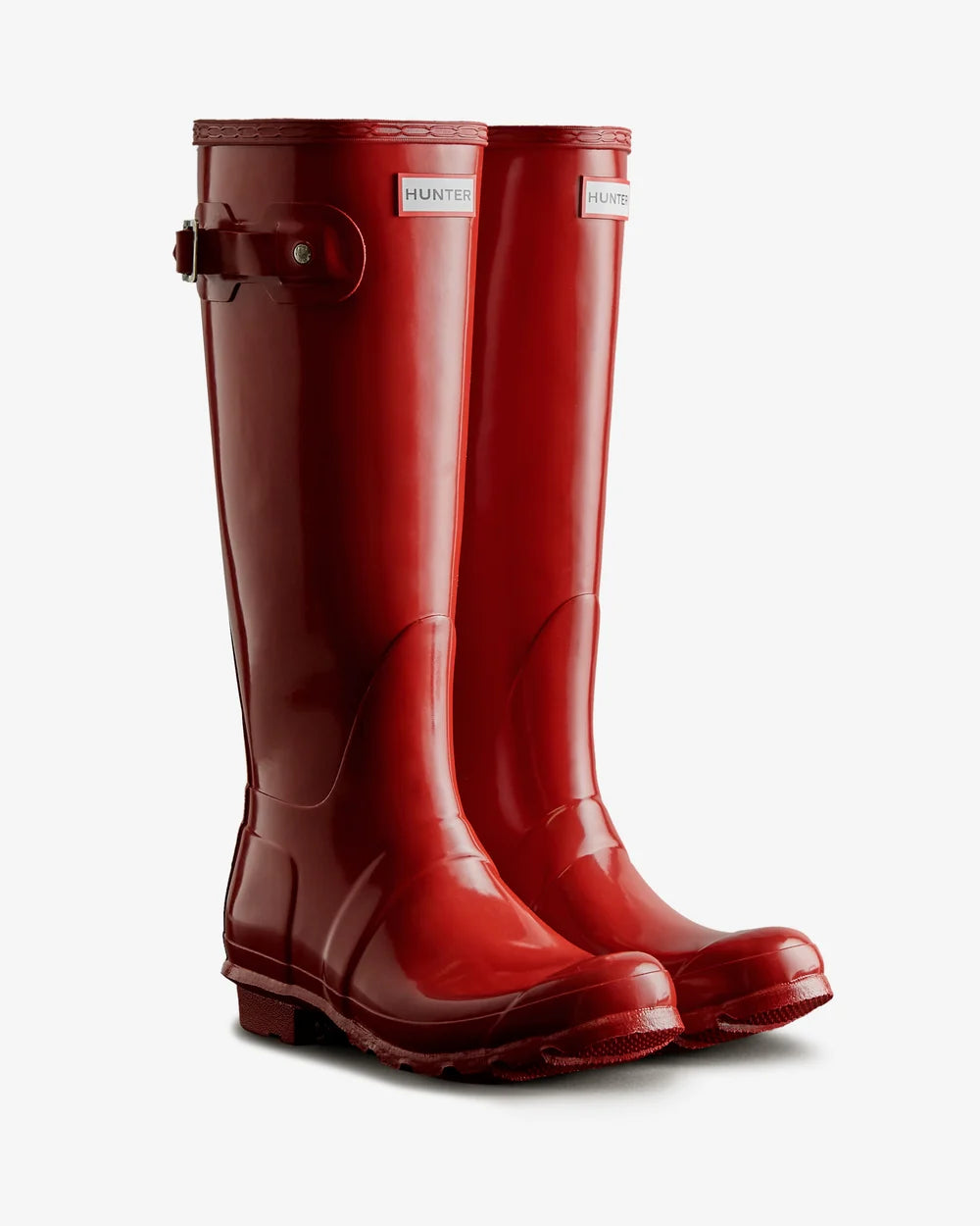 Hunter naisten kumisaappaat Women's Original Tall Gloss Wellington Boot, Dark Red Gloss