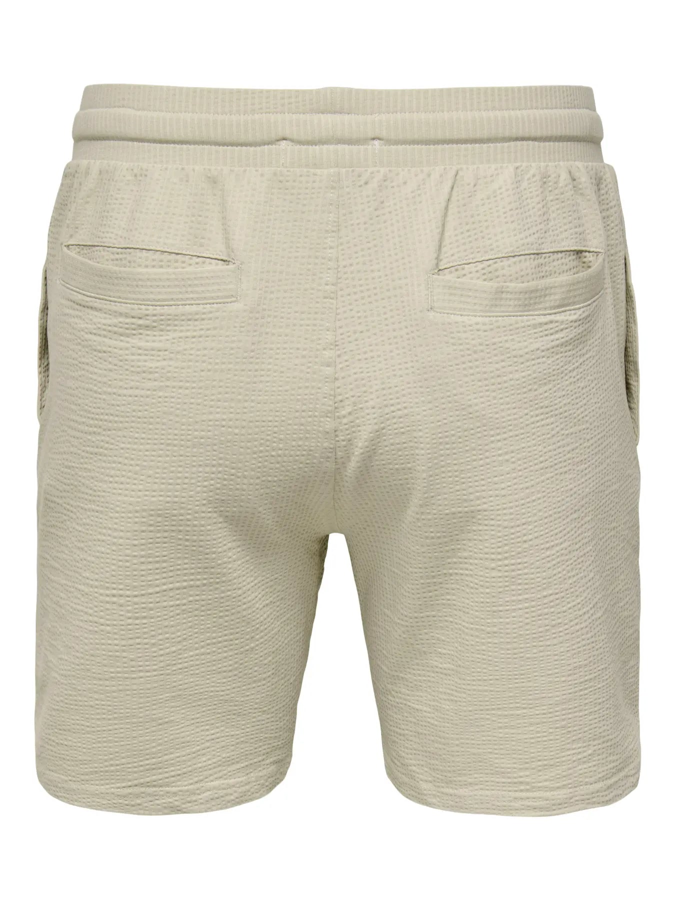 Only and Sons miesten shortsit ONSKIAN Life Reg Seersucker Shorts, silver lining