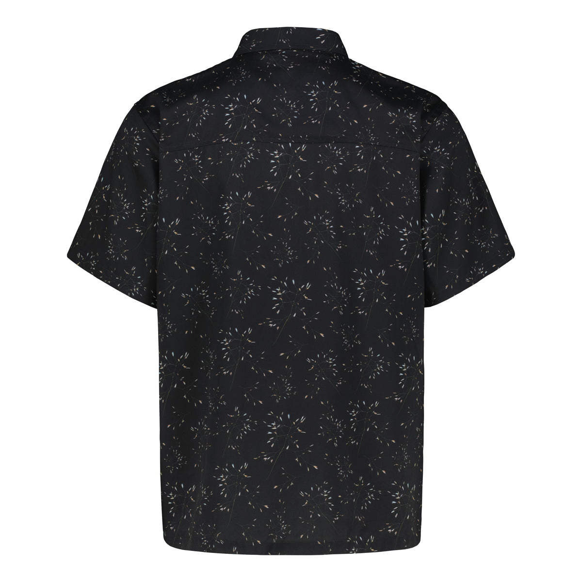 Makia miesten kauluspaita Pasturage Shirt Black Hayn, musta kuosi
