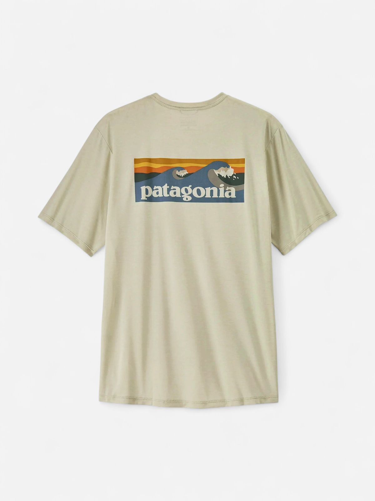 Patagonia miesten t-paita M's Cap Cool Daily Shirt - Boardshort Lo, kerma - Kekäle.fi