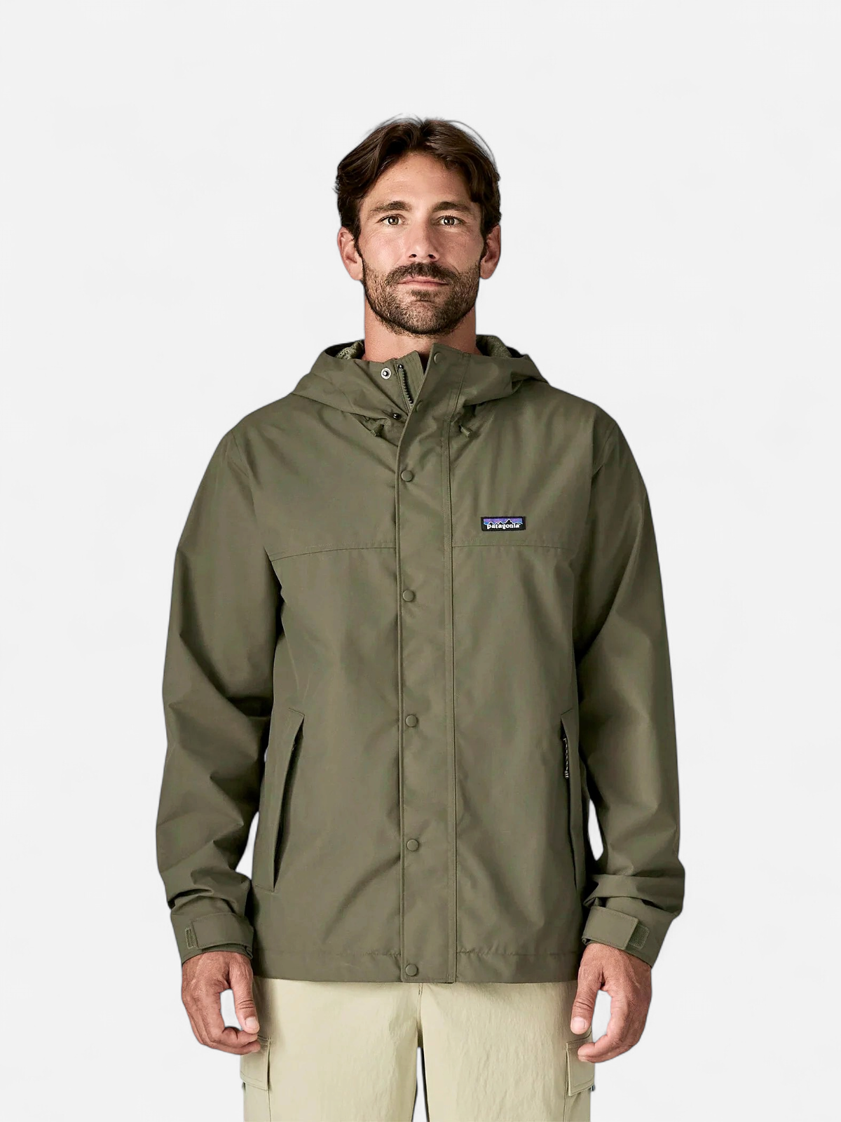 Patagonia miesten takki M's Outdoor Everyday Rain Jkt, khaki - Kekäle.fi