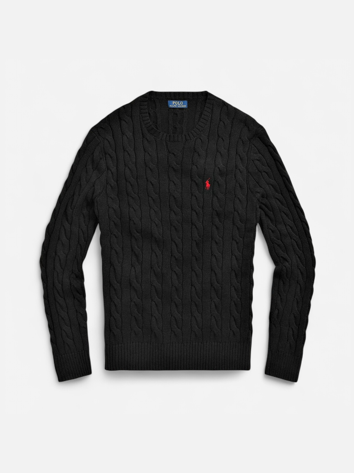 Polo Ralph Lauren miesten neulepaita Cotton Cable LS Drive Pullover, musta - Kekäle.fi