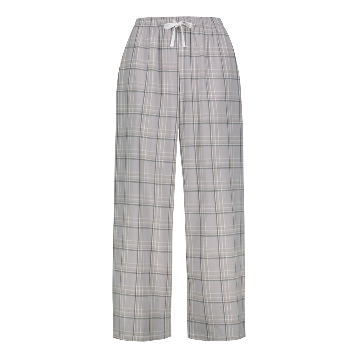 Klement naisten pyjamahousut Kia ruutuhousu, beige ruutu