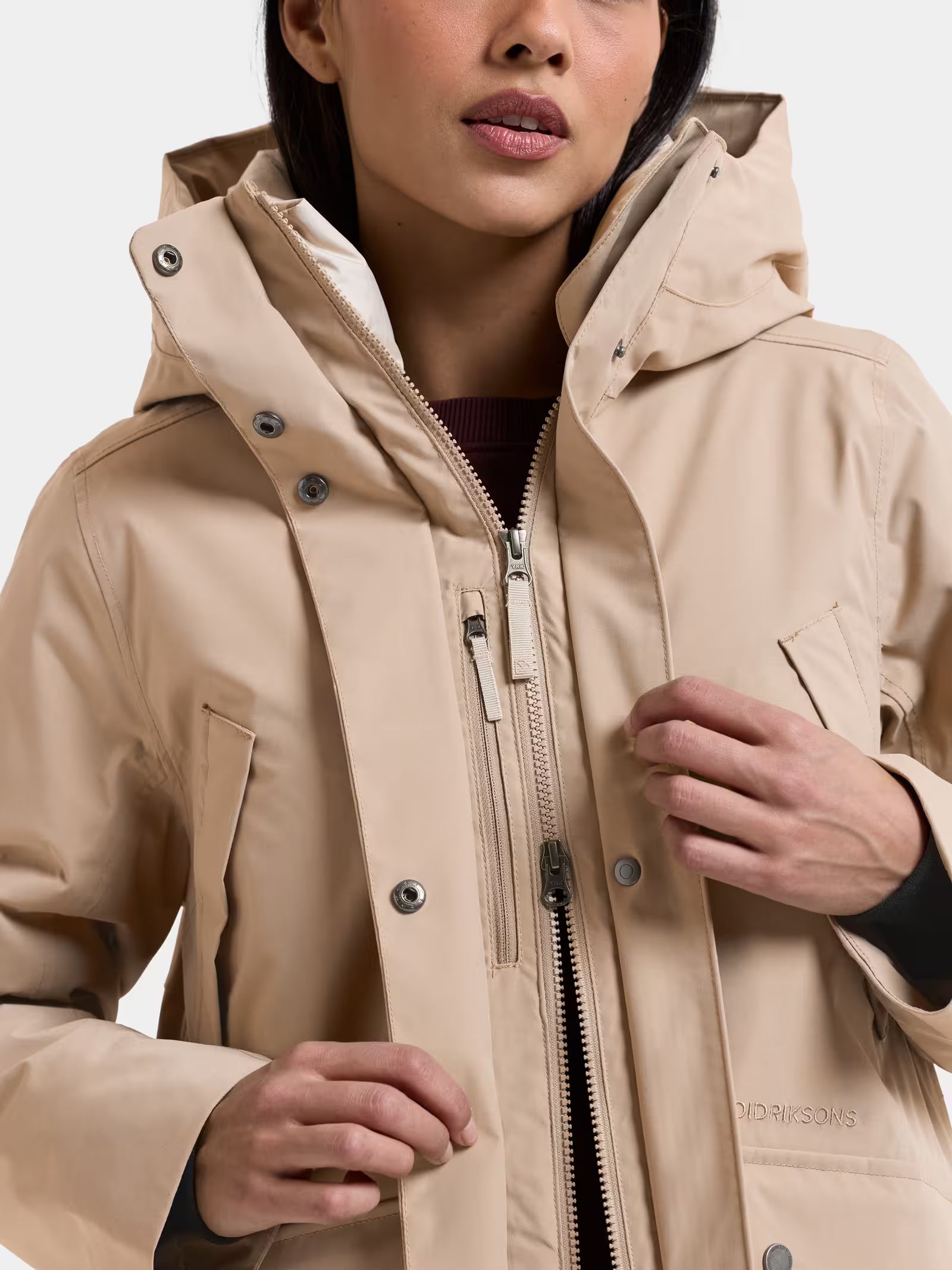 Didriksons naisten parkatakki Melody, vaalea beige