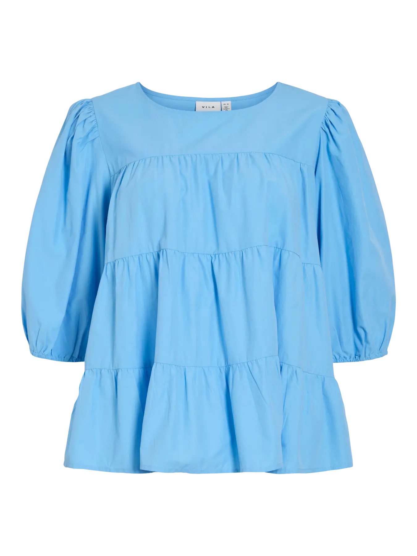 Vila naisten pusero Vikelli 3/4 O-Neck Top, sininen