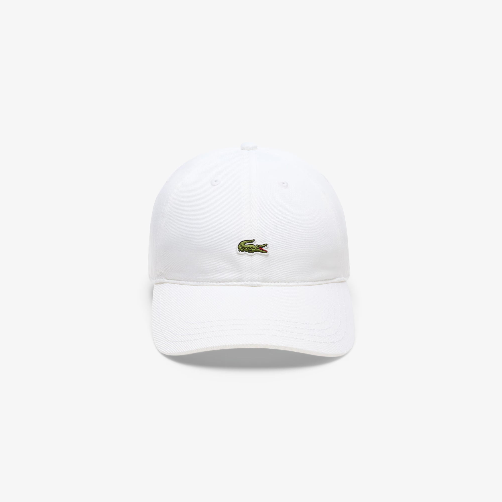 Lacoste miesten lippis Cotton Twill Cap With Croc, valkoinen