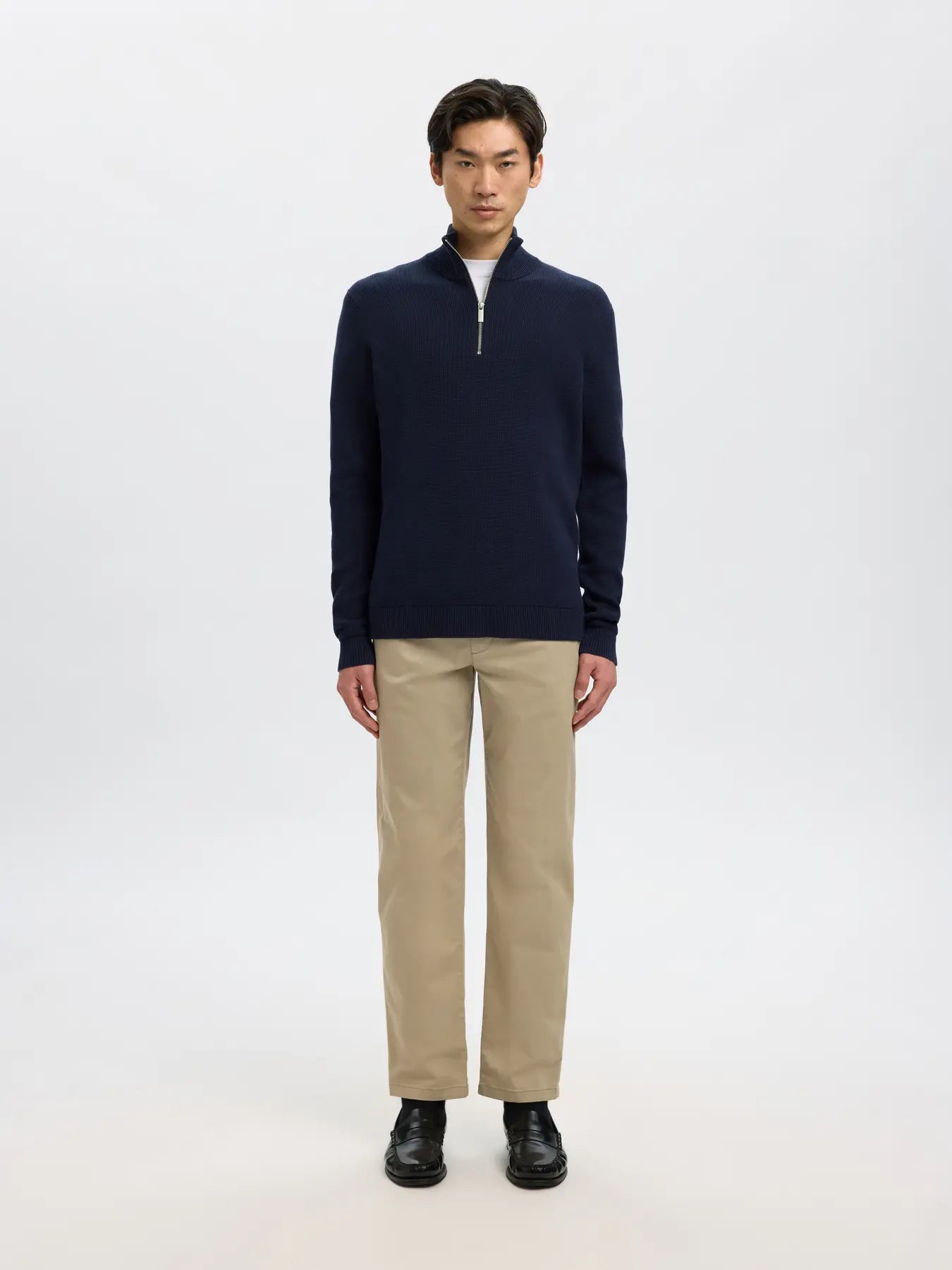 Selected miesten chinot SLM196-Straight New Miles Flex Pant Noos, Greige