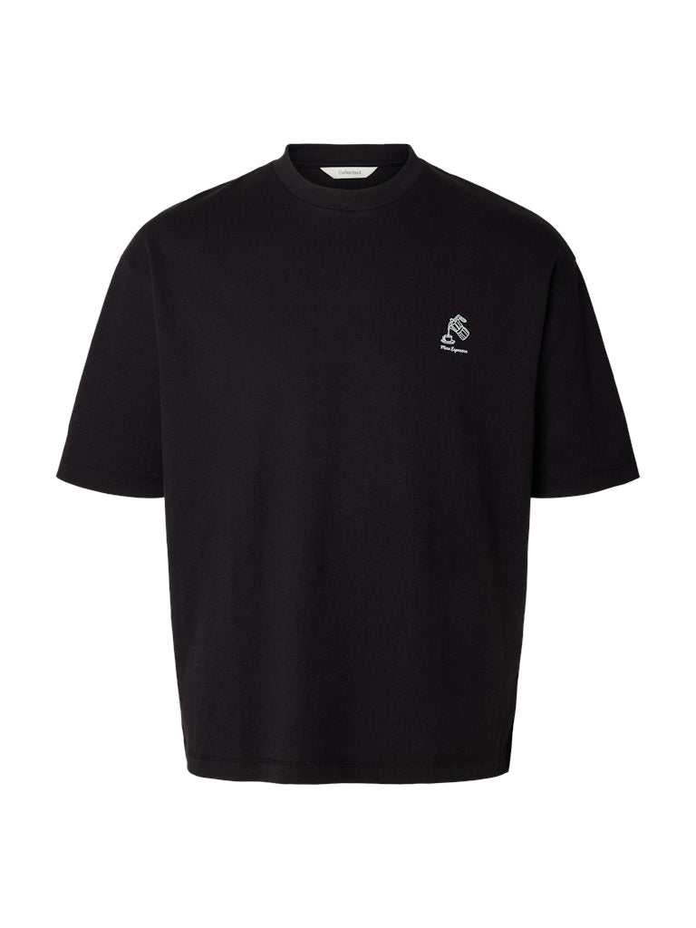 Selected miesten t-paita, COFFEE SHIRT BLACK Black