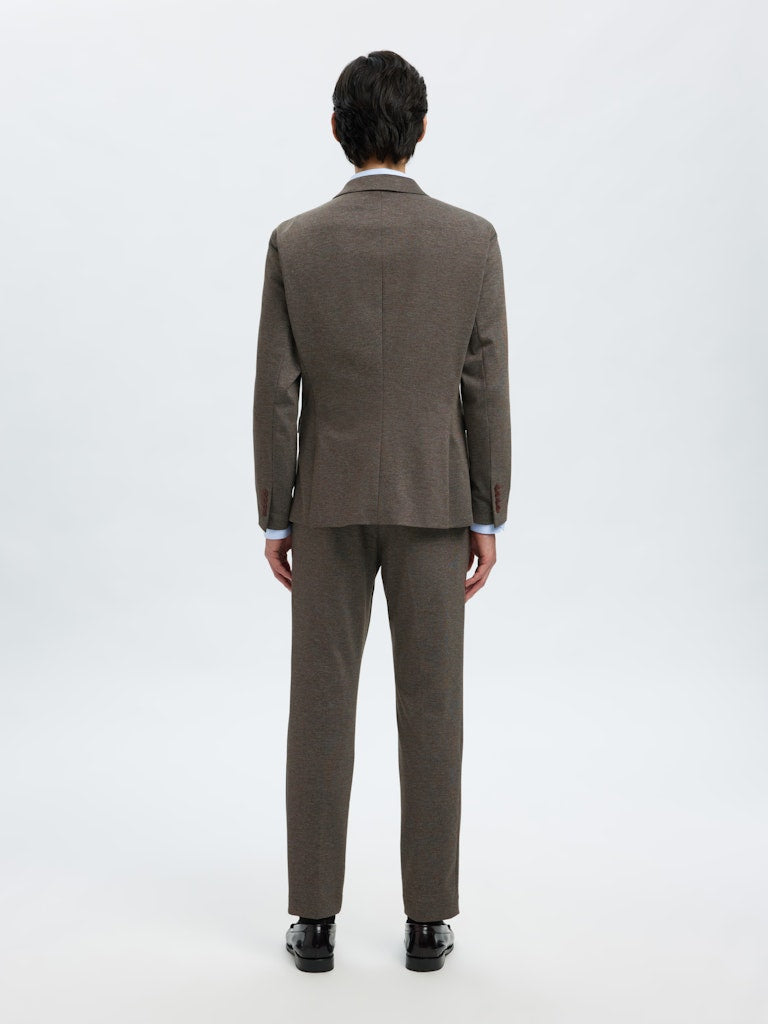 Selected miesten Bleiseri Slim Aitor Jersey Blazer, ruskea