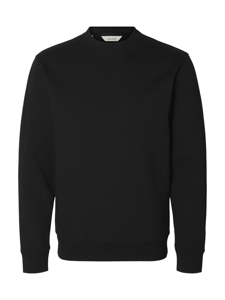 Selected miesten collegepaidat Tom Soft Crew Neck Sweat, musta