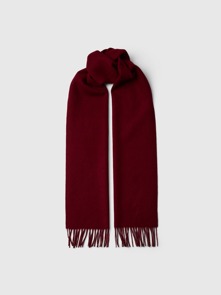 Selected miesten huivi Tope Wool Scarf, Tawny Port