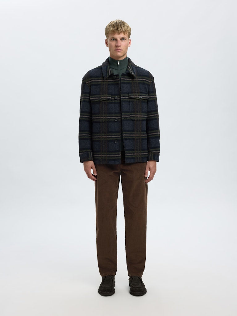 Selected miesten vakosamettihousut K STRAIGHT MILES CORD PANT NOS, ruskea