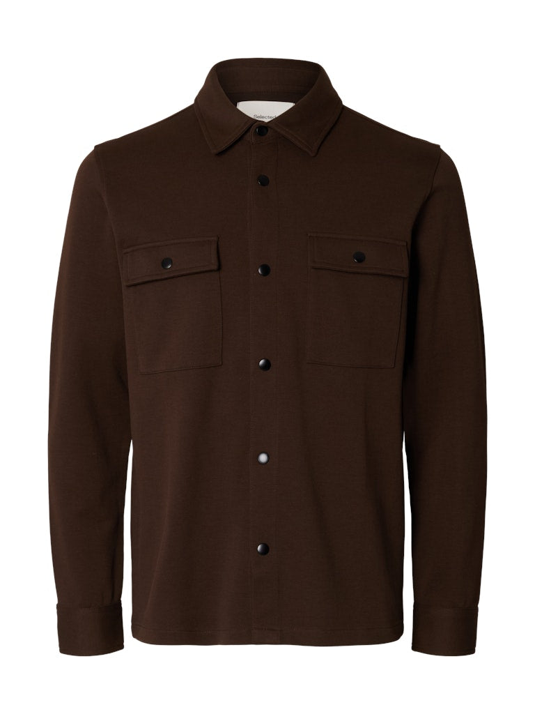 Selected Miesten Paitatakki Jackie Sweat Jacket, Demitasse