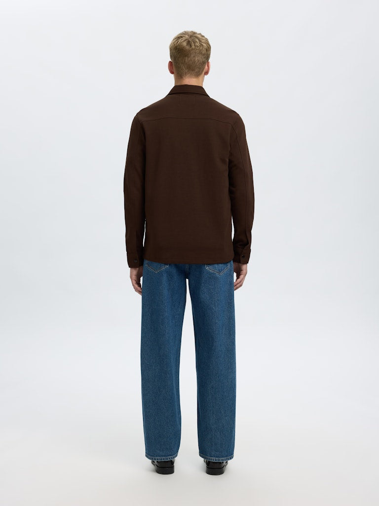 Selected Miesten Paitatakki Jackie Sweat Jacket, Demitasse